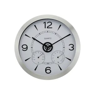 Elisha Silver Plastic Clock 30cm