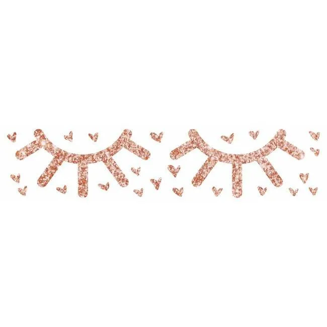 Eyelash Peel and Stick Wall Decals With Glitter