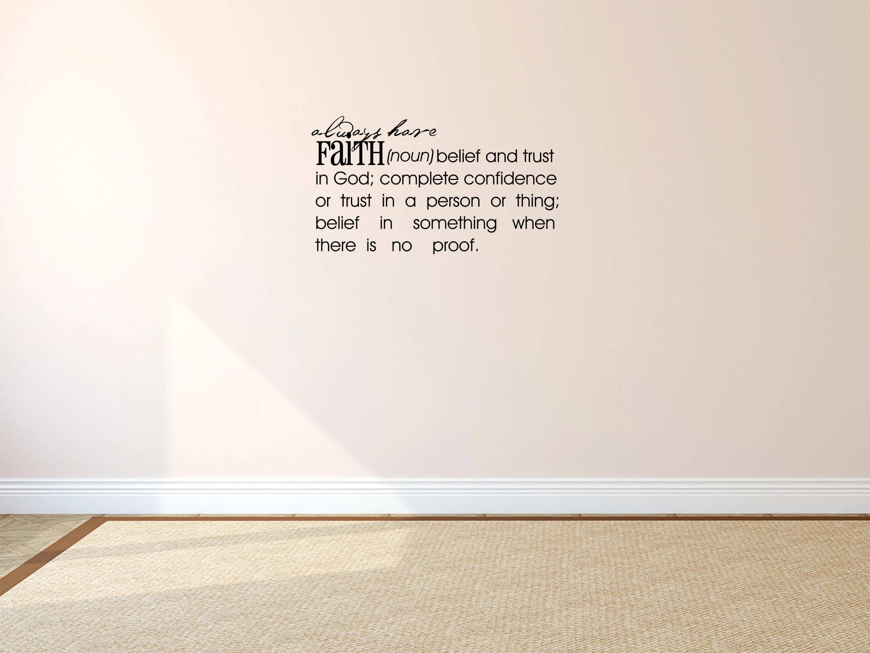 Faith Inspirational Removable Wall Decal