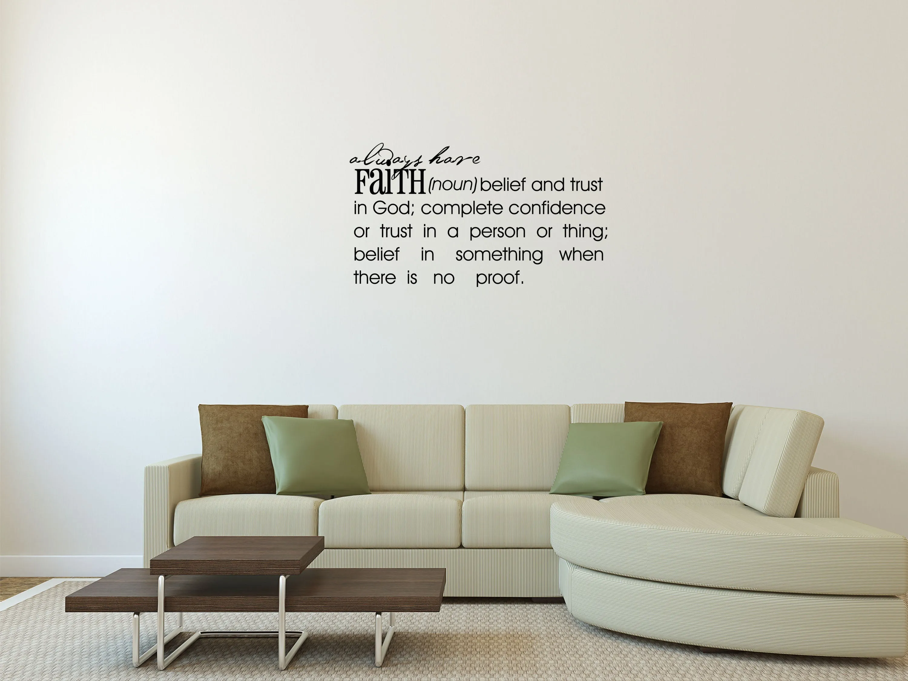 Faith Inspirational Removable Wall Decal