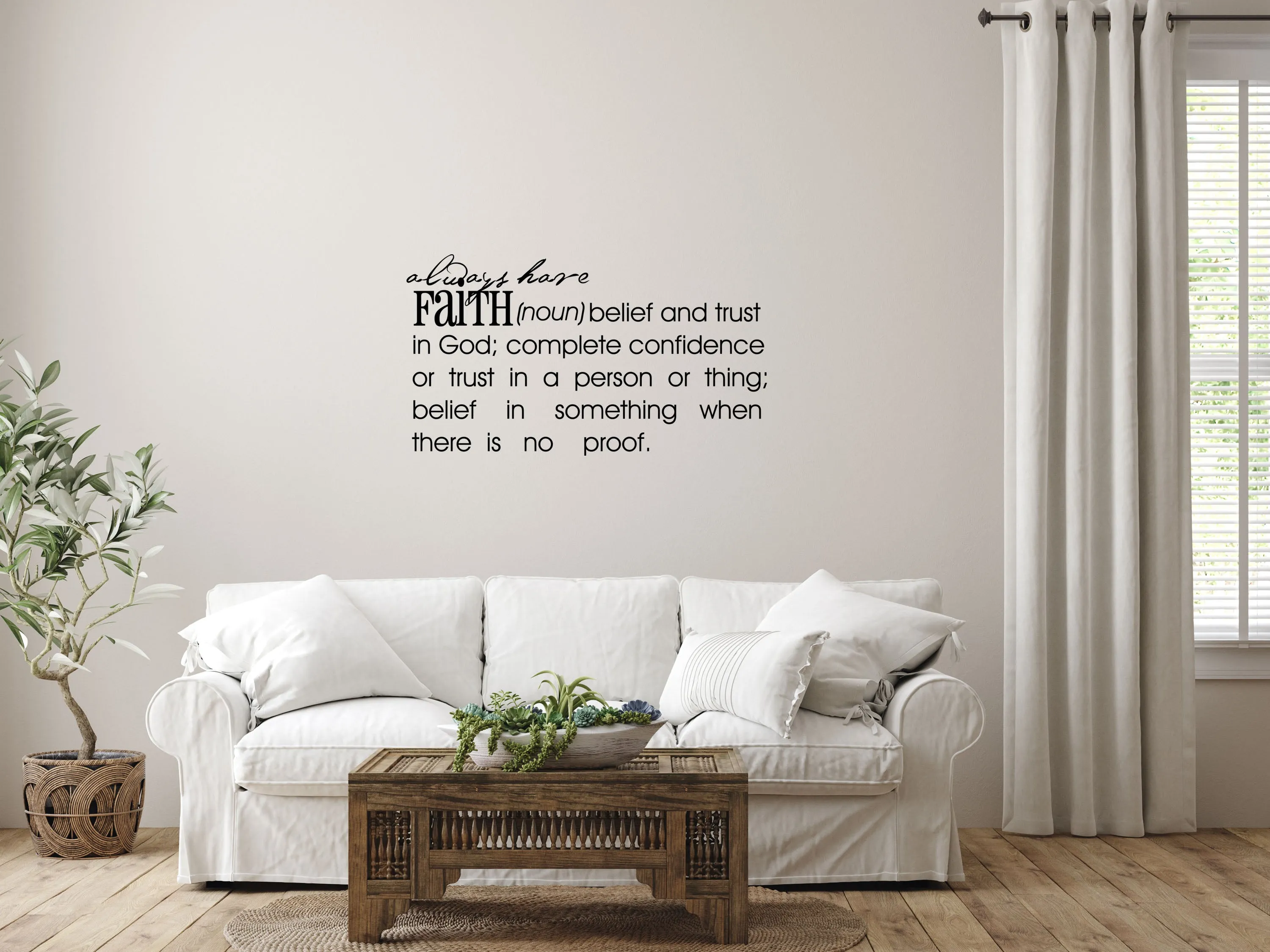 Faith Inspirational Removable Wall Decal