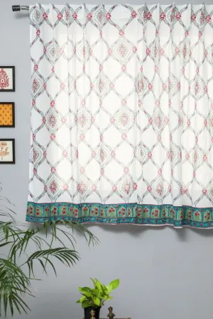 First Impression Hand Block Printed Window Curtain