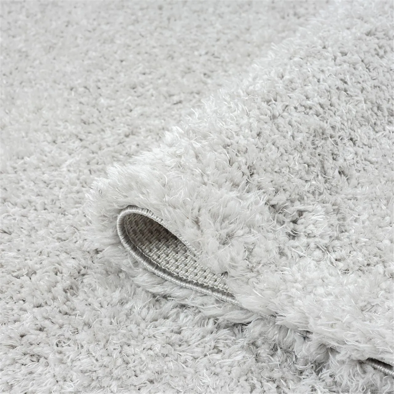 Fluffy and comfortable Cloud/Gray Plain Shag Rug