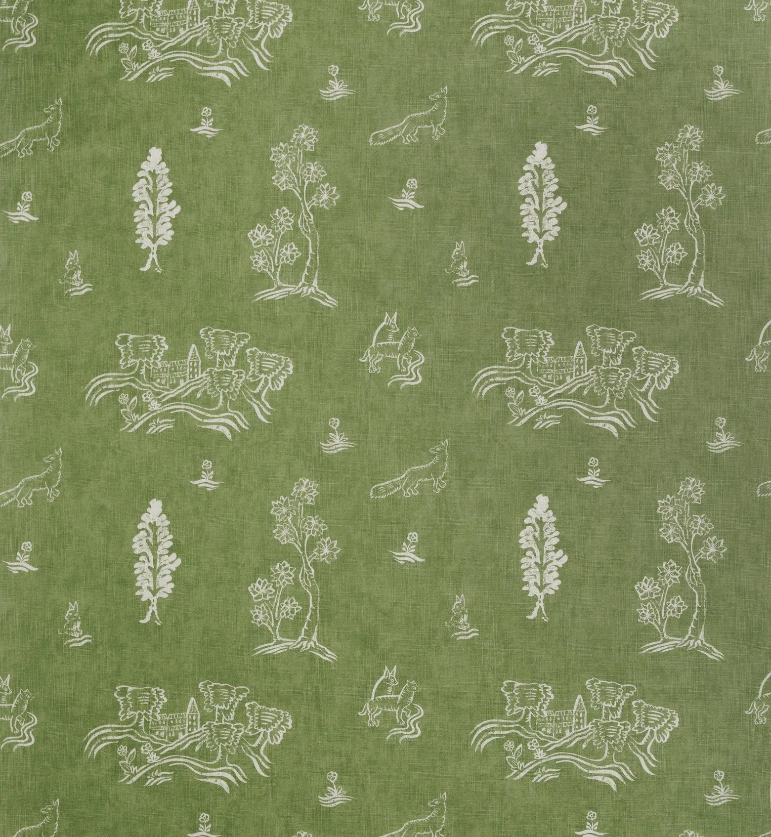 Friendly Folk Basil Fabric