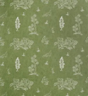 Friendly Folk Basil Fabric