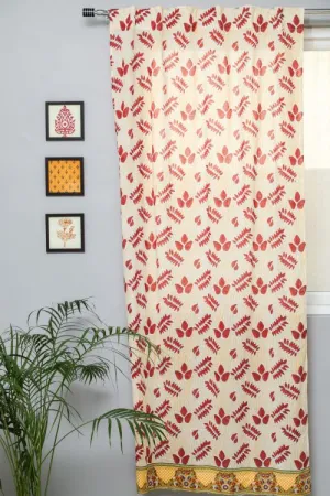 Glow Of Autum Hand Block Printed Door Curtain