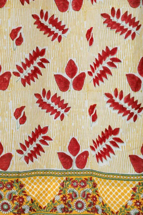 Glow Of Autum Hand Block Printed Door Curtain