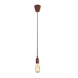 Hanging E27(Screw) Pendant Holder - Brown