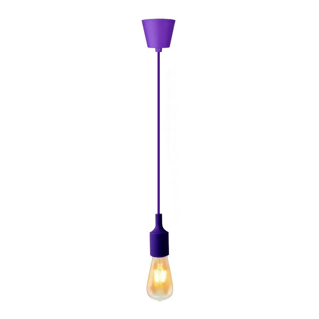 Hanging E27(Screw) Pendant Holder - Purple