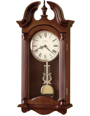 Howard Miller Everett Chiming Pendulum Wall Clock - Nighttime Chime Shut-Off