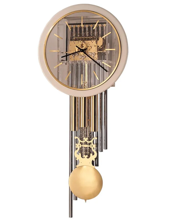 Howard Miller Focal Point Large Pendulum Wall Clock - Chiming - Clear Dial