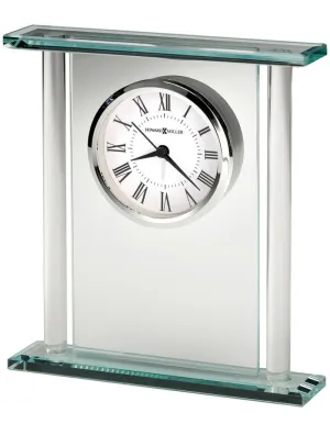 Howard Miller Julian Tabletop Alarm Clock - Glass Columns - White Dial