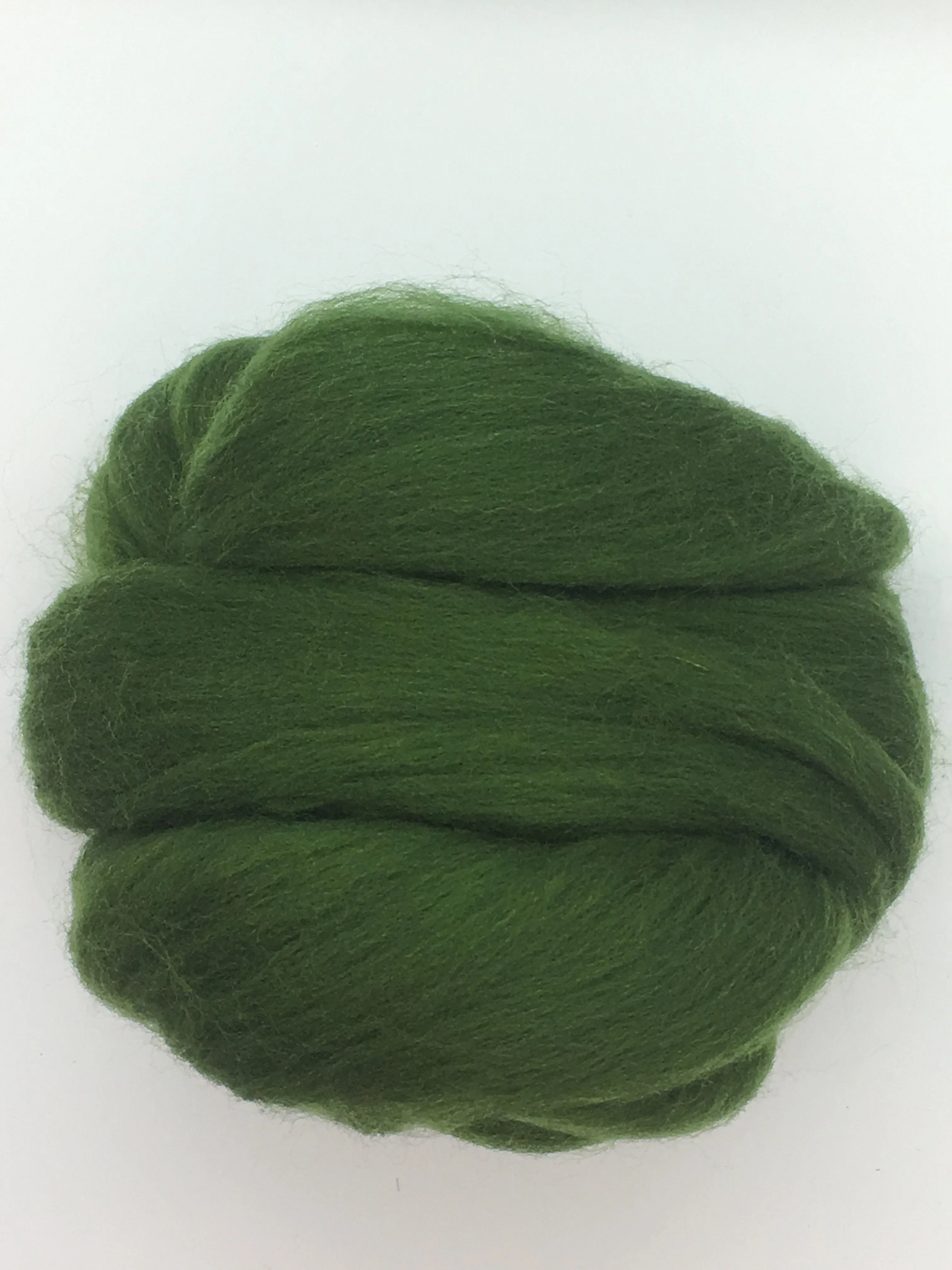 Hunter Green Merino Wool Top Roving