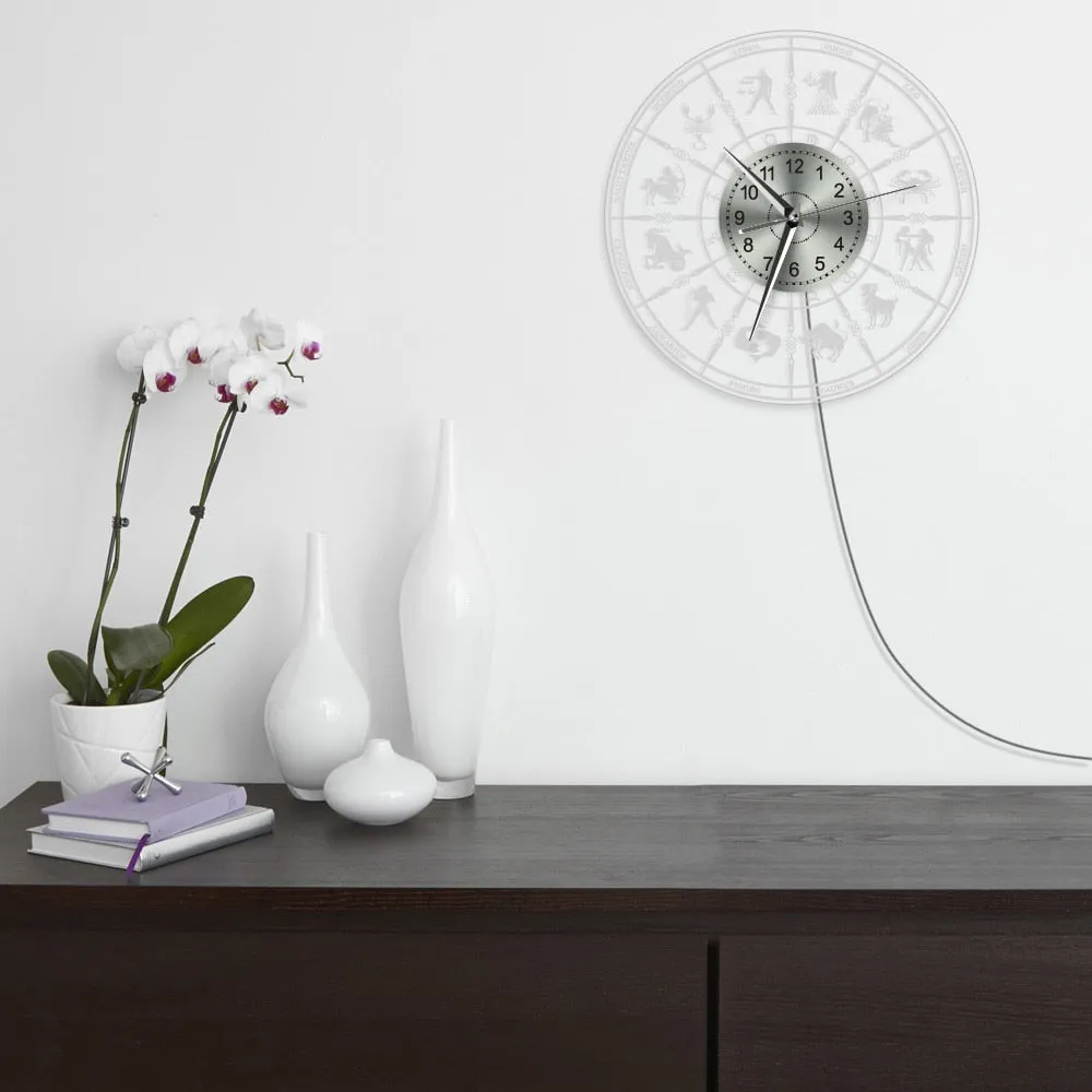 Illuminated Astrological Signs RGB Wall Clock