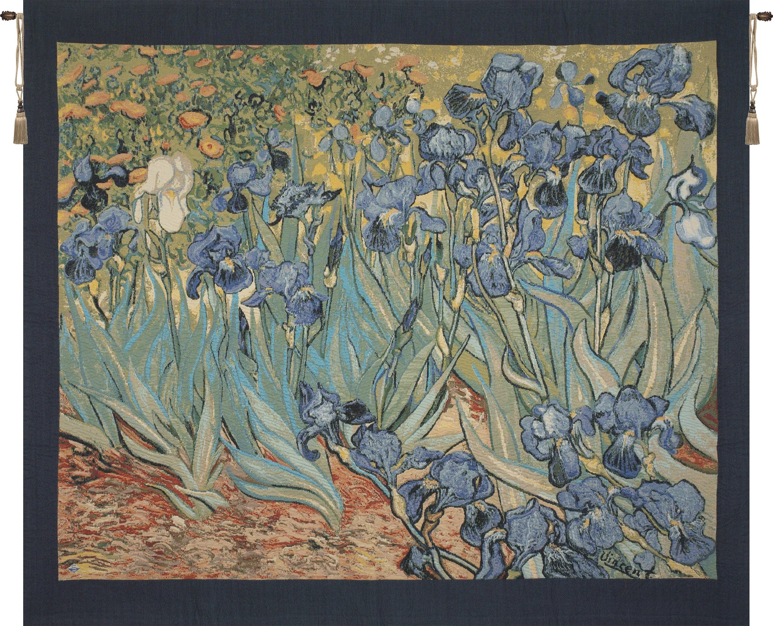 Iris by Van Gogh Italian Tapestry Wall Hanging by Vincent Van Gogh