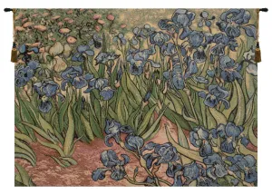 Iris Small by Van Gogh Italian Tapestry Wall Hanging by Vincent Van Gogh