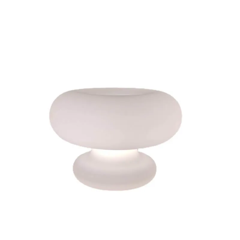 Japanese Minimalist Donut Design Glass Shade 1-Light Table Lamp