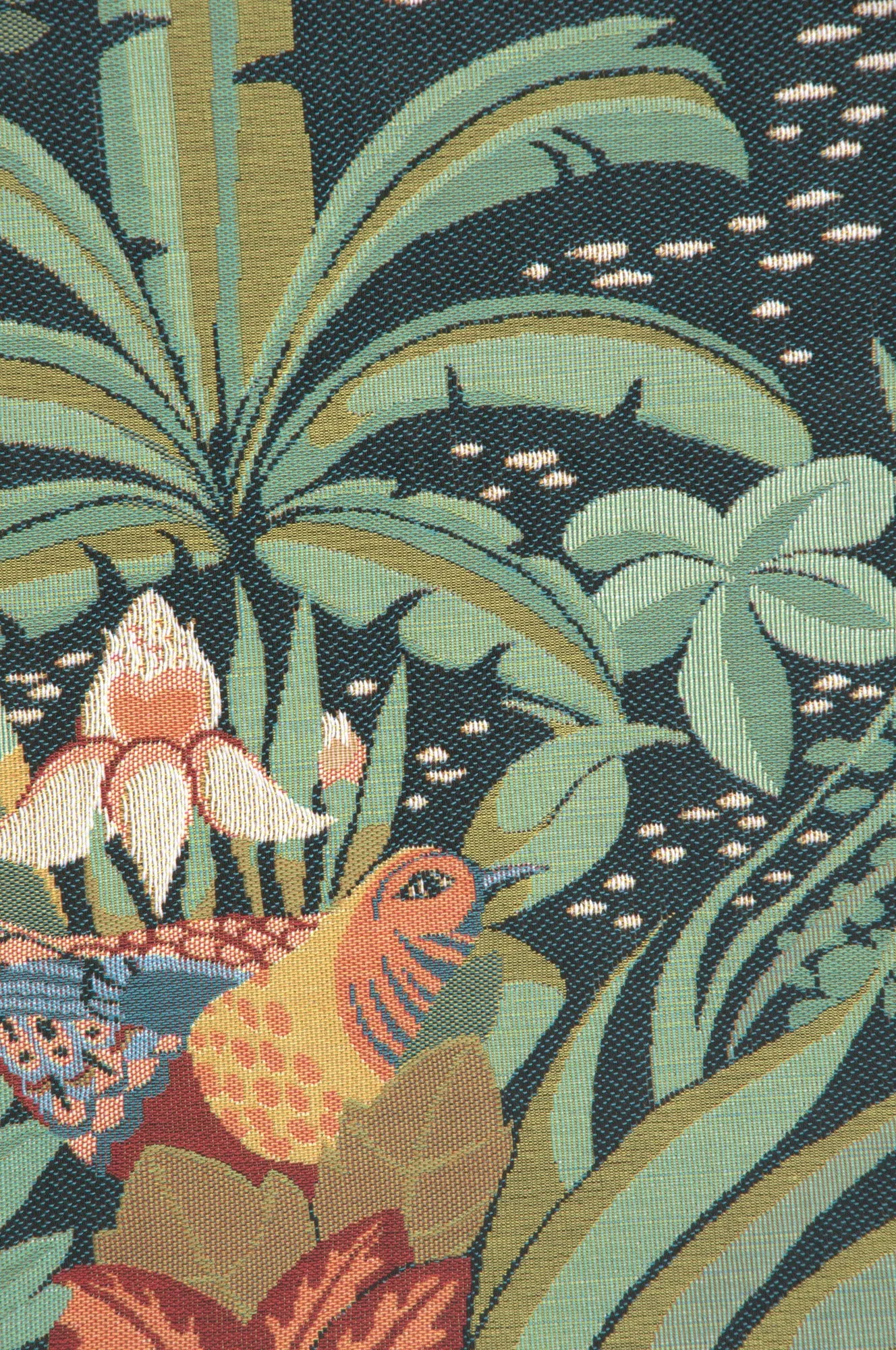 Jungle and Four Birds French Tapestry by Anne Leurent