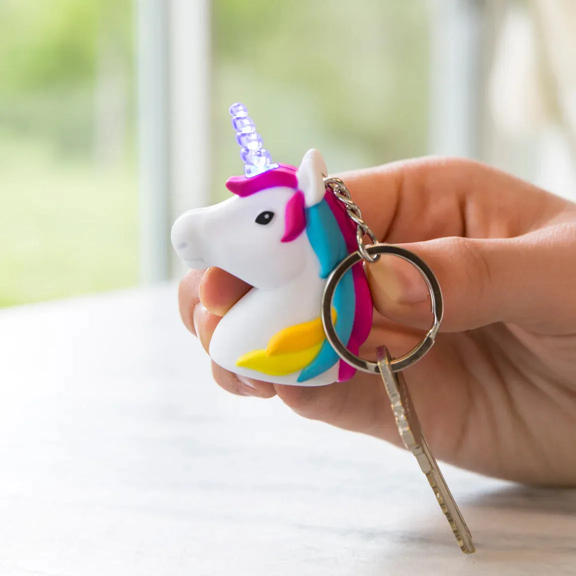 Kikkerland unicorn LED keychain