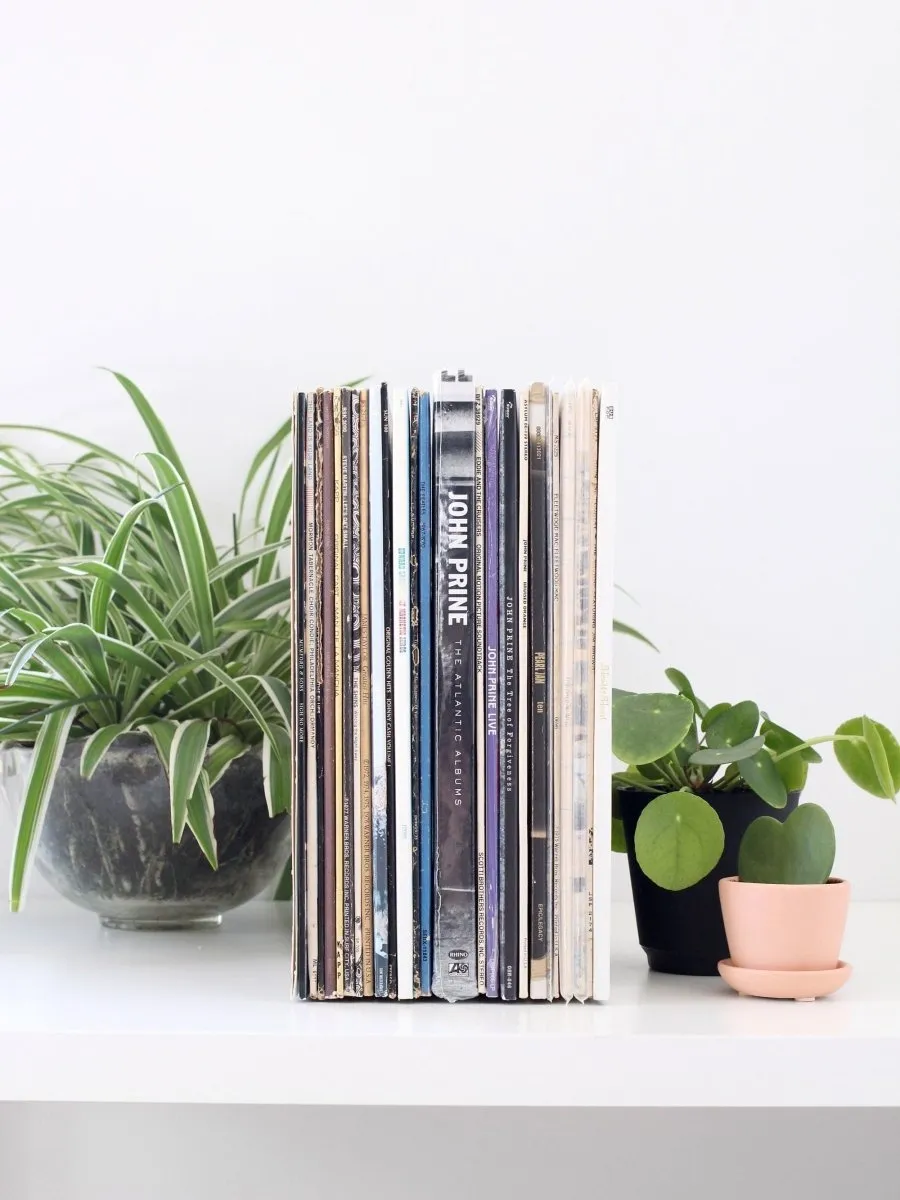 Large Metal Bookend for Vinyl Records