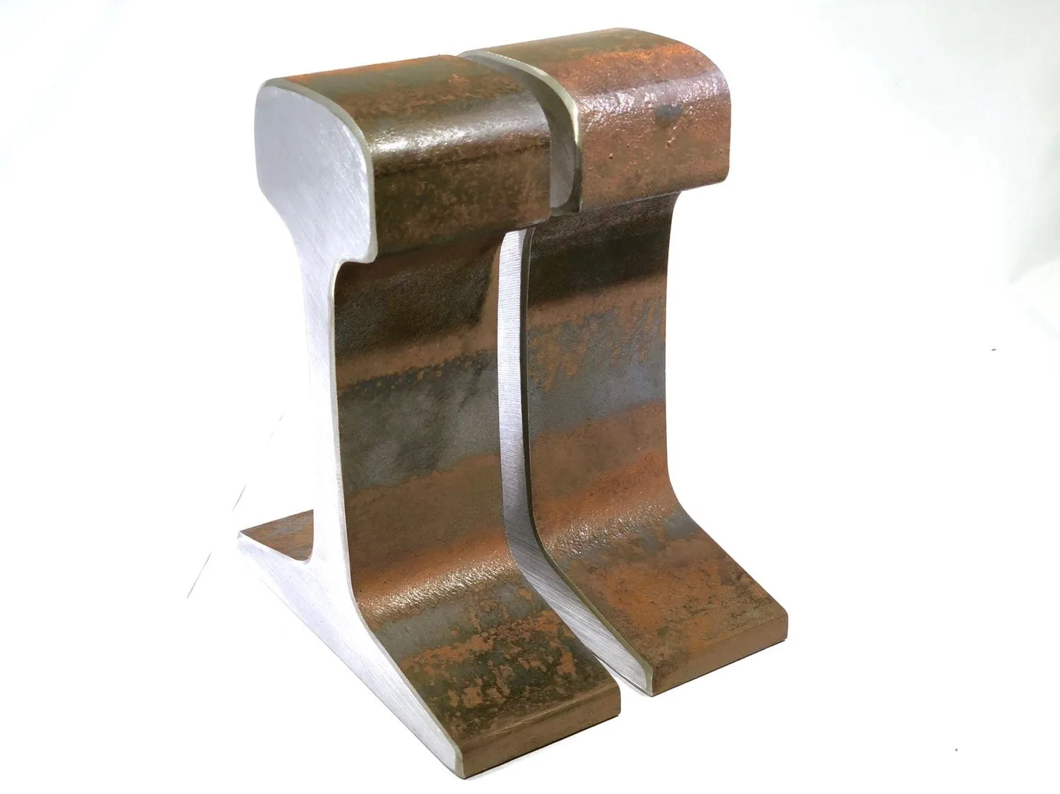 Large Railroad Track Bookends unpolished