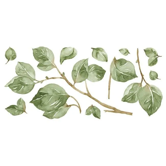 Leaf Twig Peel and Stick Giant Wall Decals