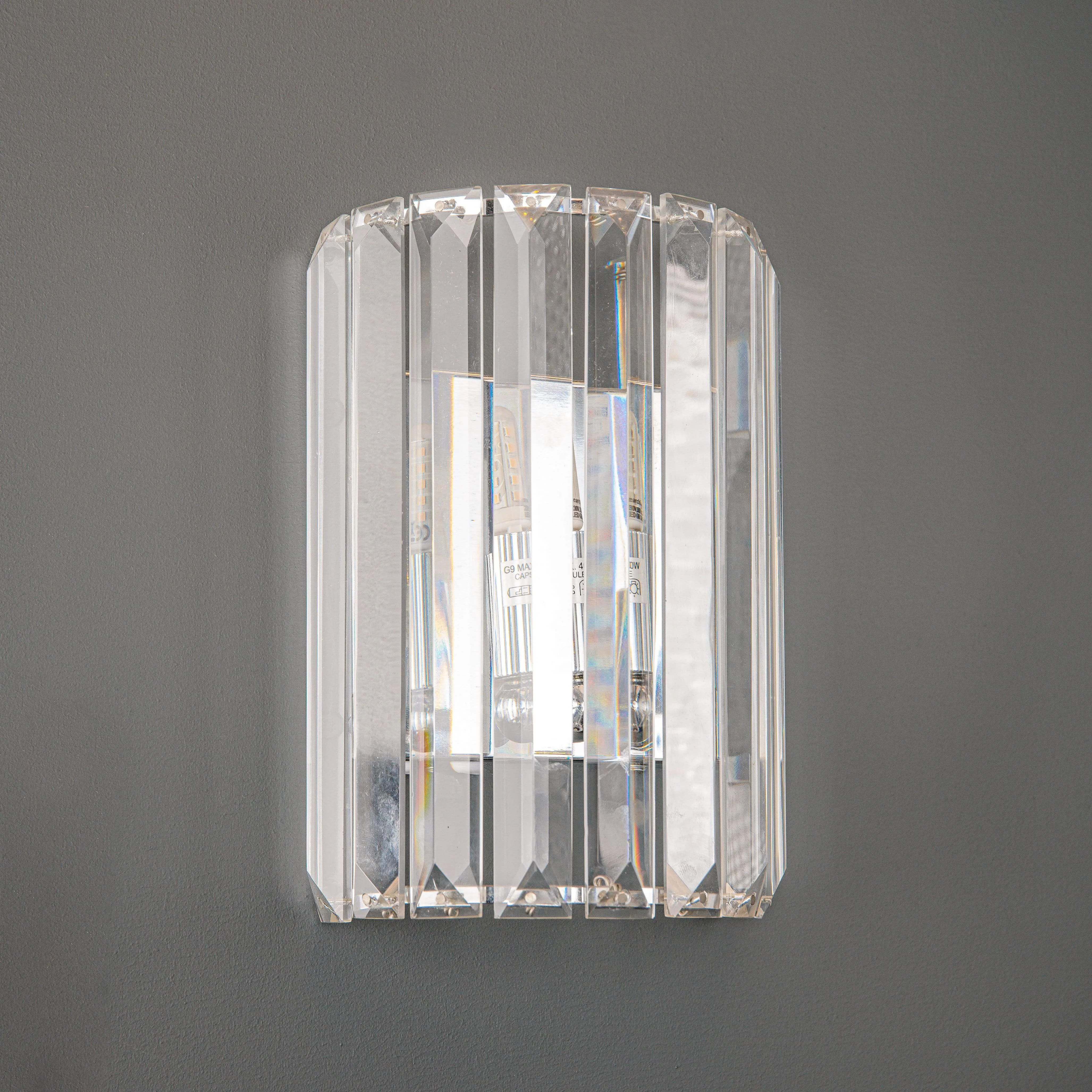 Martos Crystal Wall Light - Polished Chrome