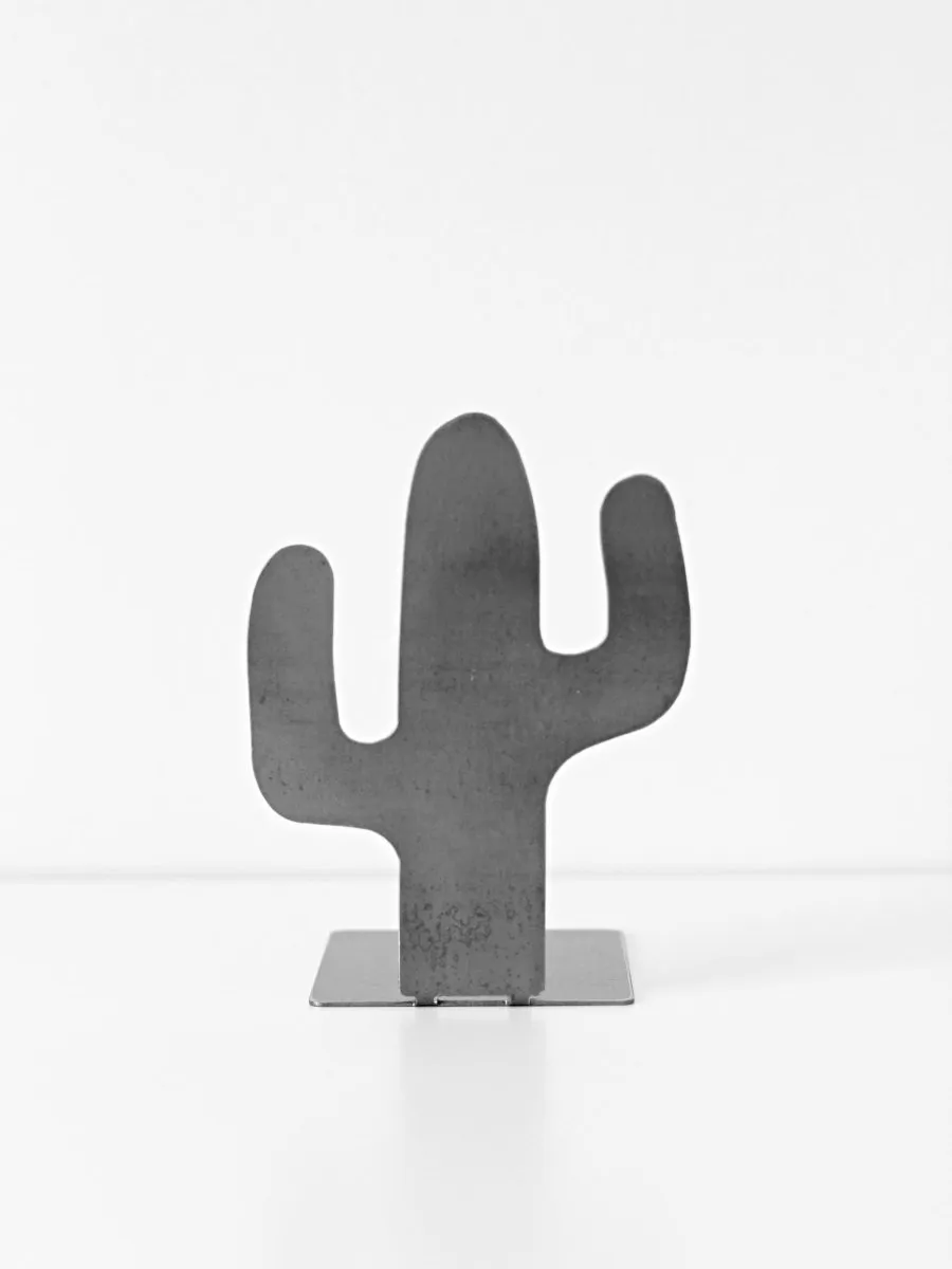 Metal Cactus Bookend