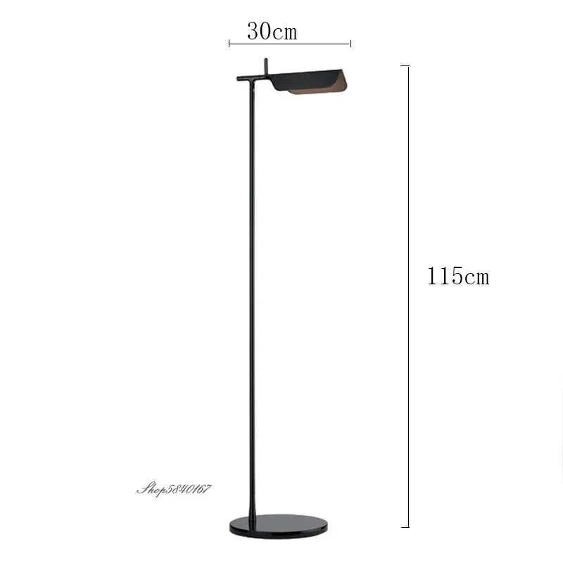 Minimalist Black LED Floor Lamp With Artistic Design