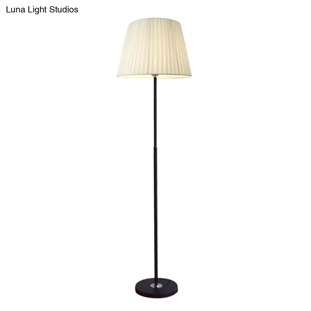 Minimalist Empire Shade Floor Lamp - Modern Fabric Standing Light for Living Room