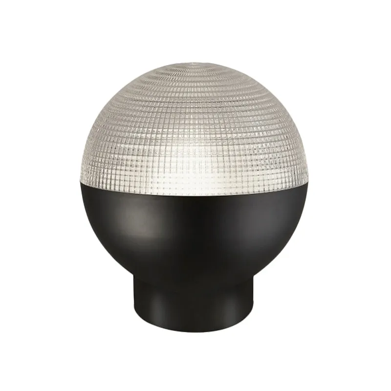 Minimalist Glass Night Lamp with Prismatic Shade | 1-Head Table Lighting in Black/Gold | Ideal for Living Room