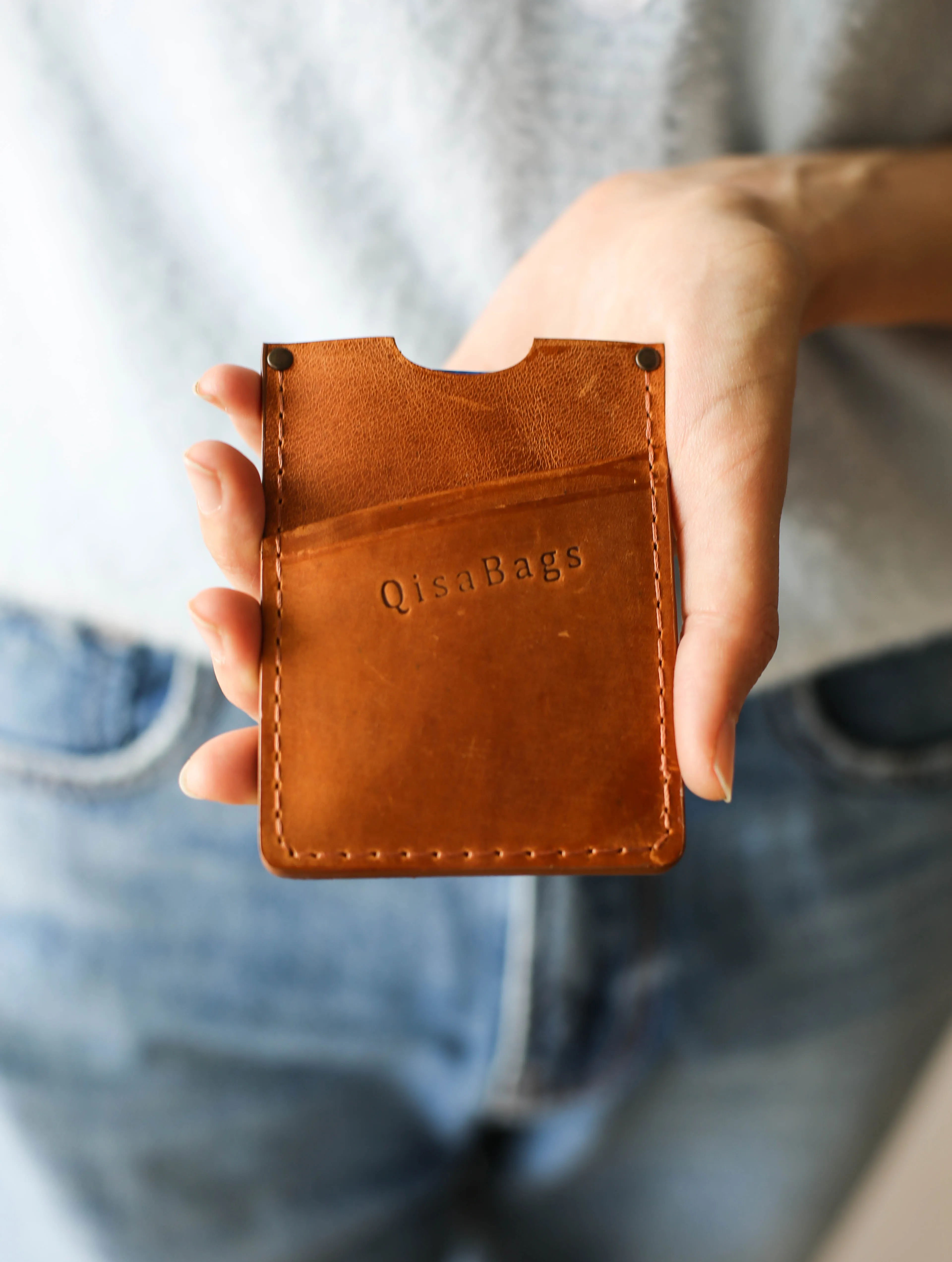 Minimalist Leather Card Holders - Sleeve Wallet