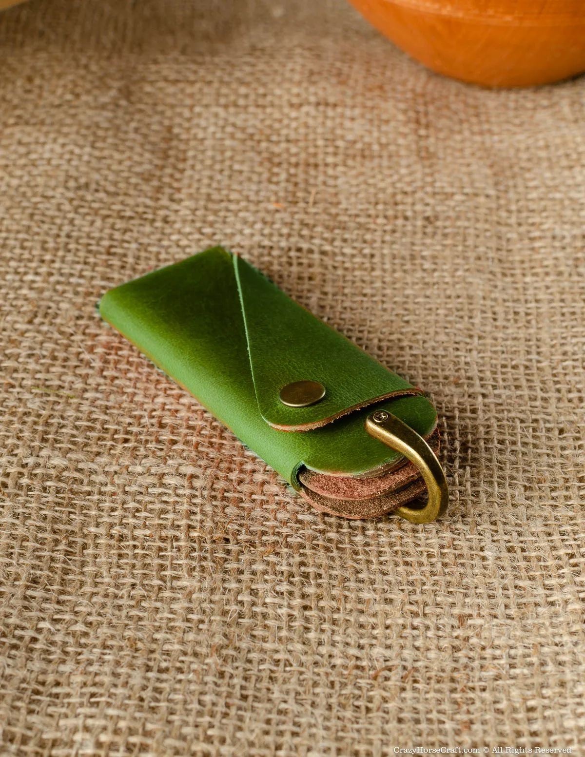 Minimalist Leather Key Organiser/Holder | Alpine Green