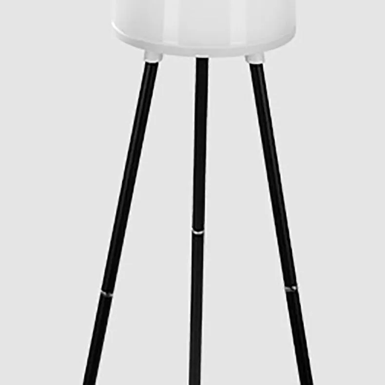 Modern Minimalist Solar Tripod Round Iron ABS PP PC LED Plant Planter Standing Floor Lamp For Garden