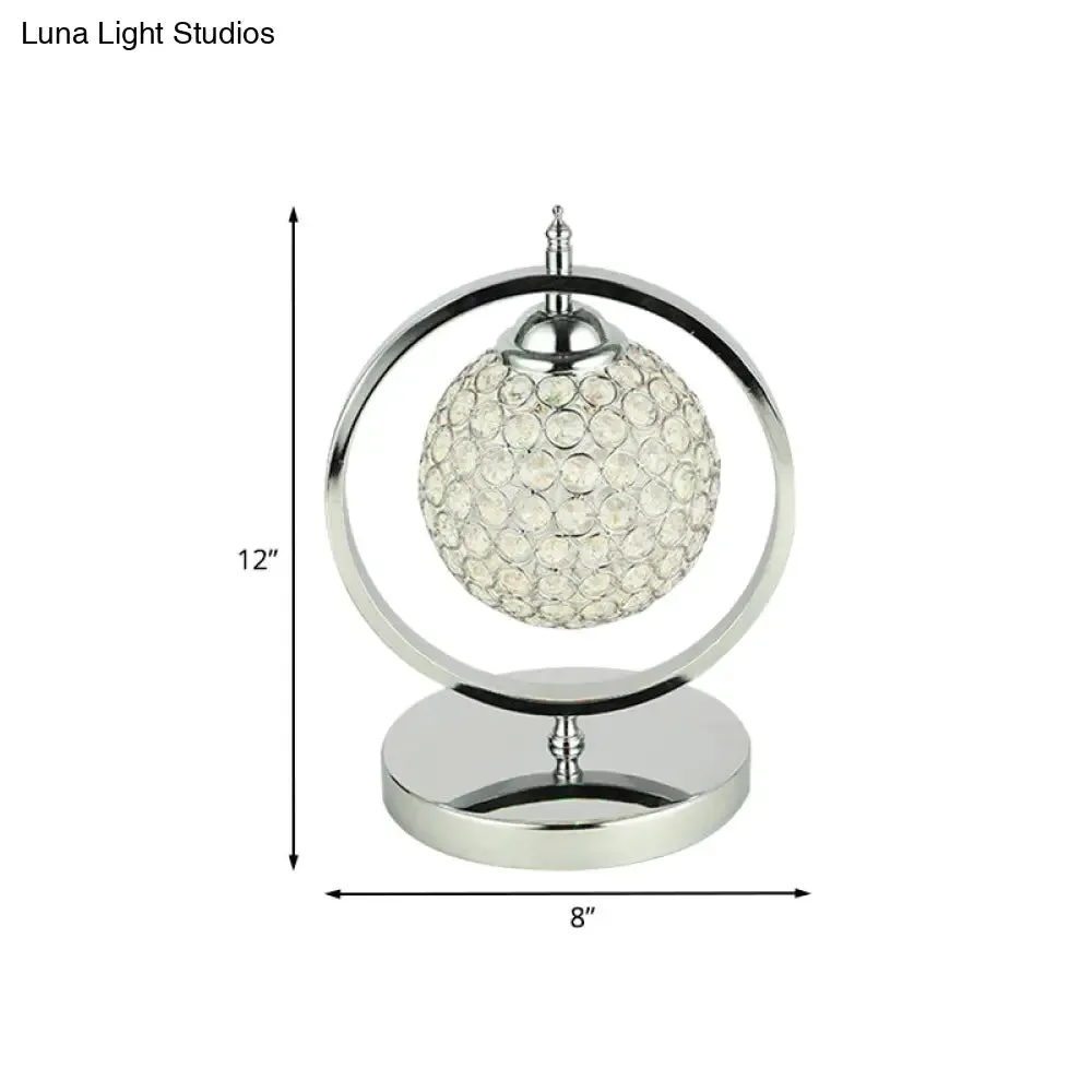 Molly - Minimalist Crystal LED Table Lamp for Night Stand or Study Room