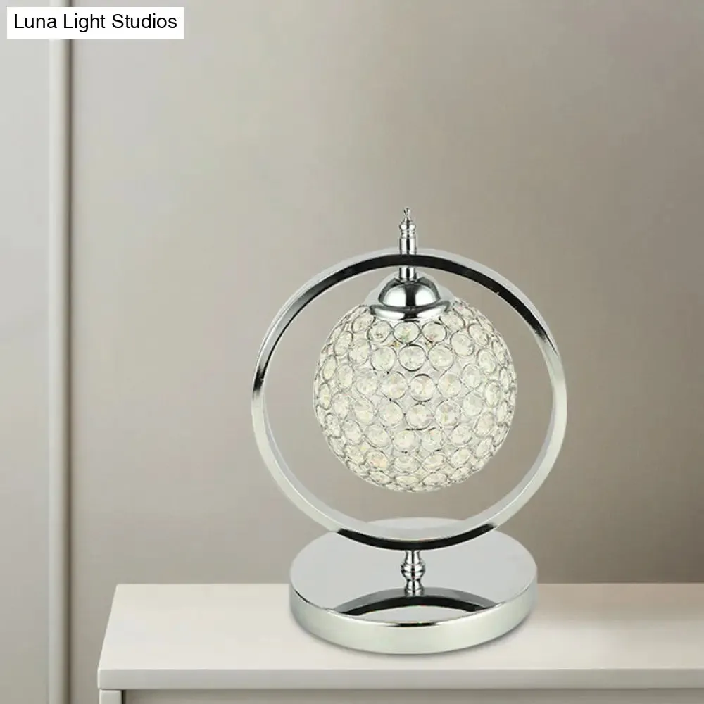 Molly - Minimalist Crystal LED Table Lamp for Night Stand or Study Room