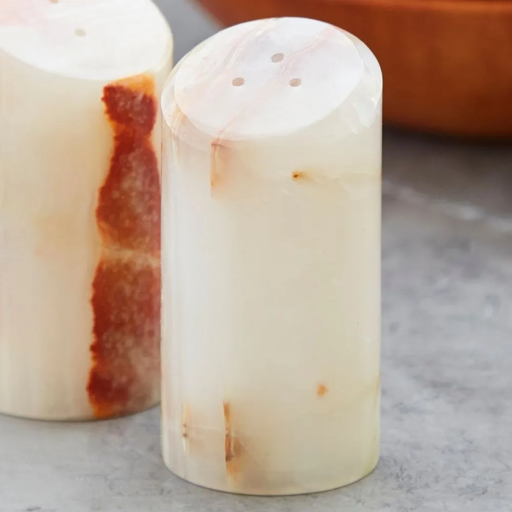 Natural Onyx Stone Salt Pepper Shakers