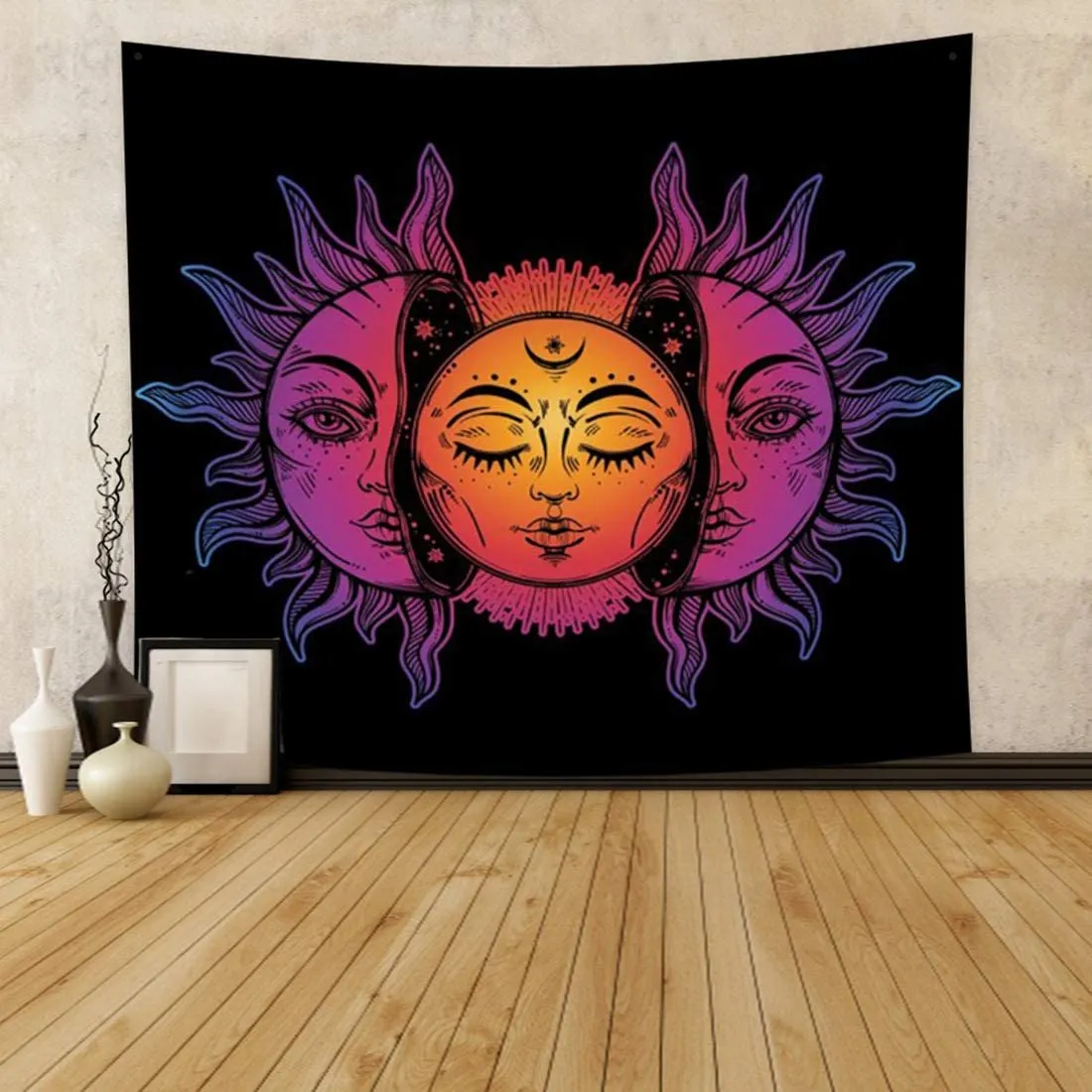 Neon Moon Tapestry