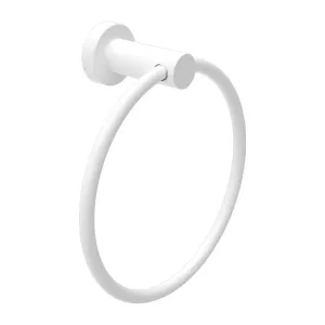 Nero Mecca Hand Towel Ring Matte White