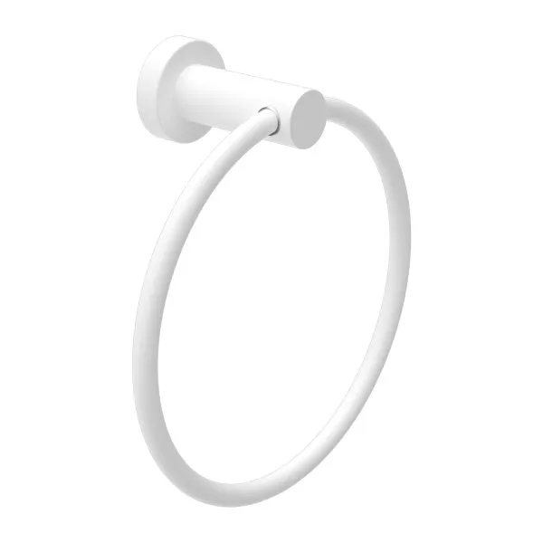 Nero Mecca Hand Towel Ring Matte White