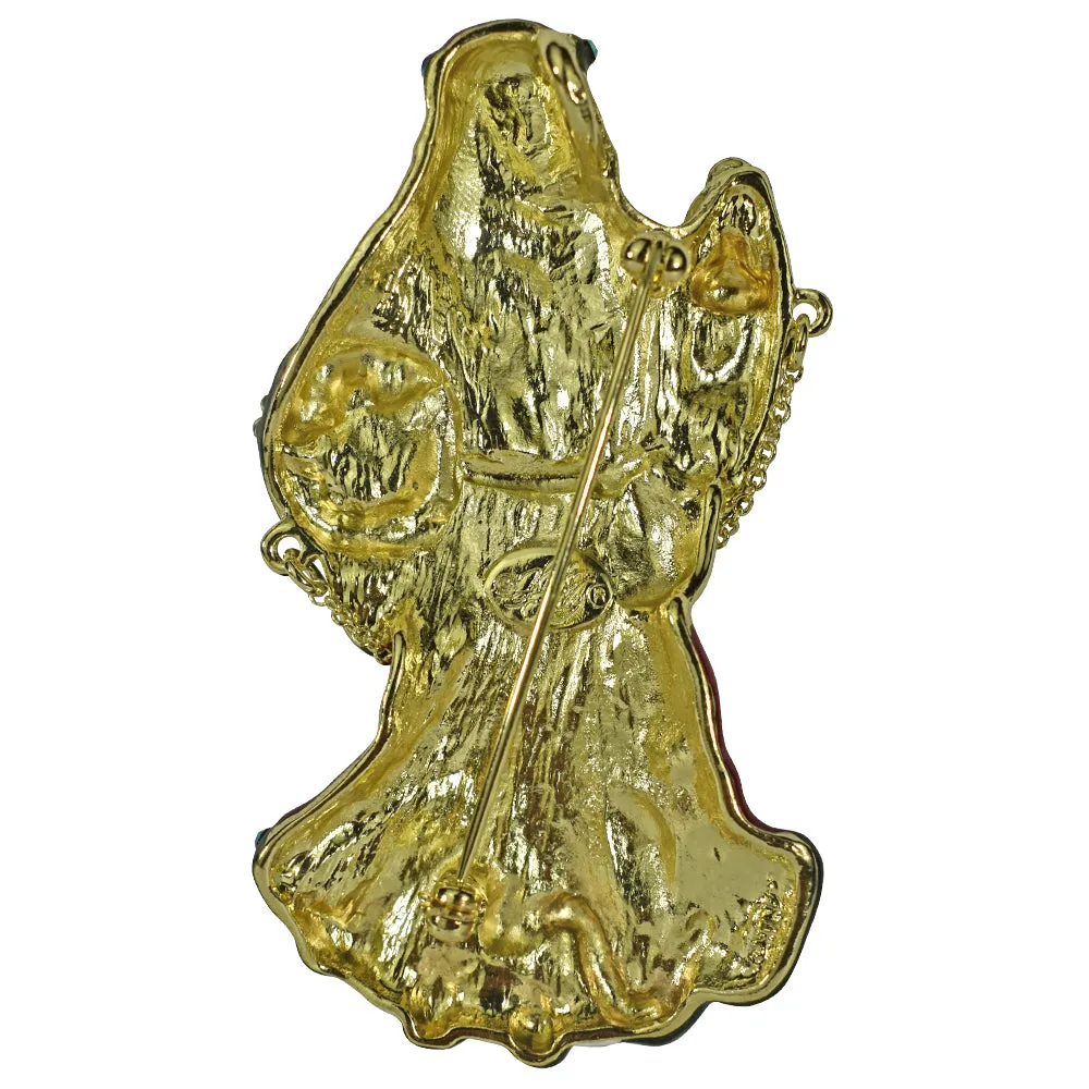 Old Saint Nick Pin Pendant (Goldtone/Traditional)