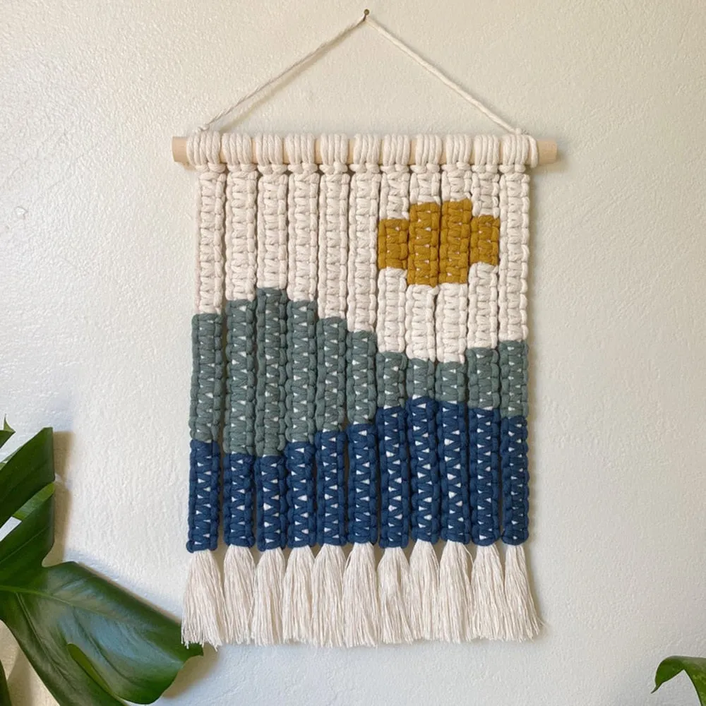 Paisaje Macramé Hanging Tapestry