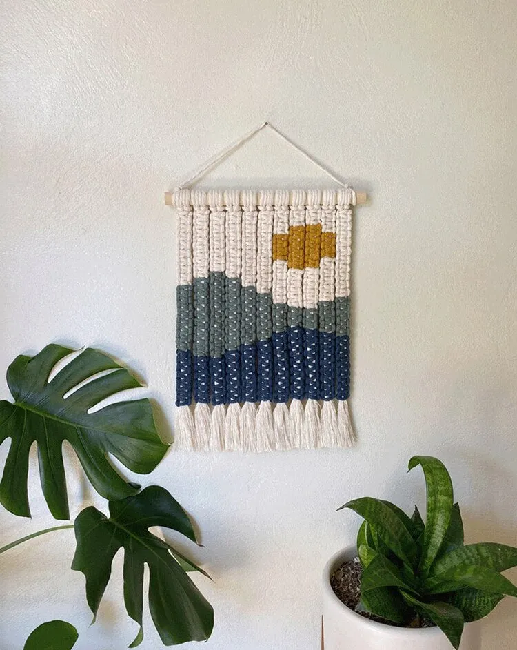 Paisaje Macramé Hanging Tapestry