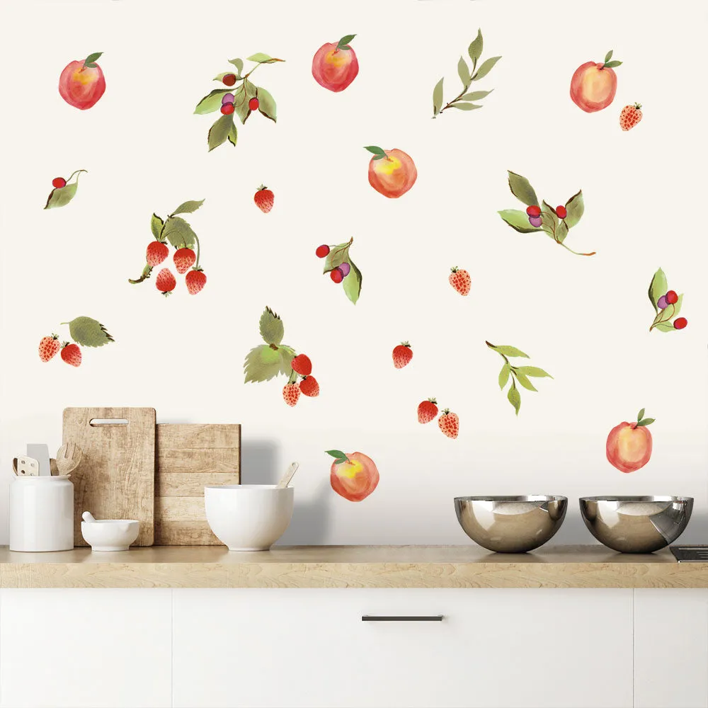 Peach & Berry Medley Removable Wall Decals