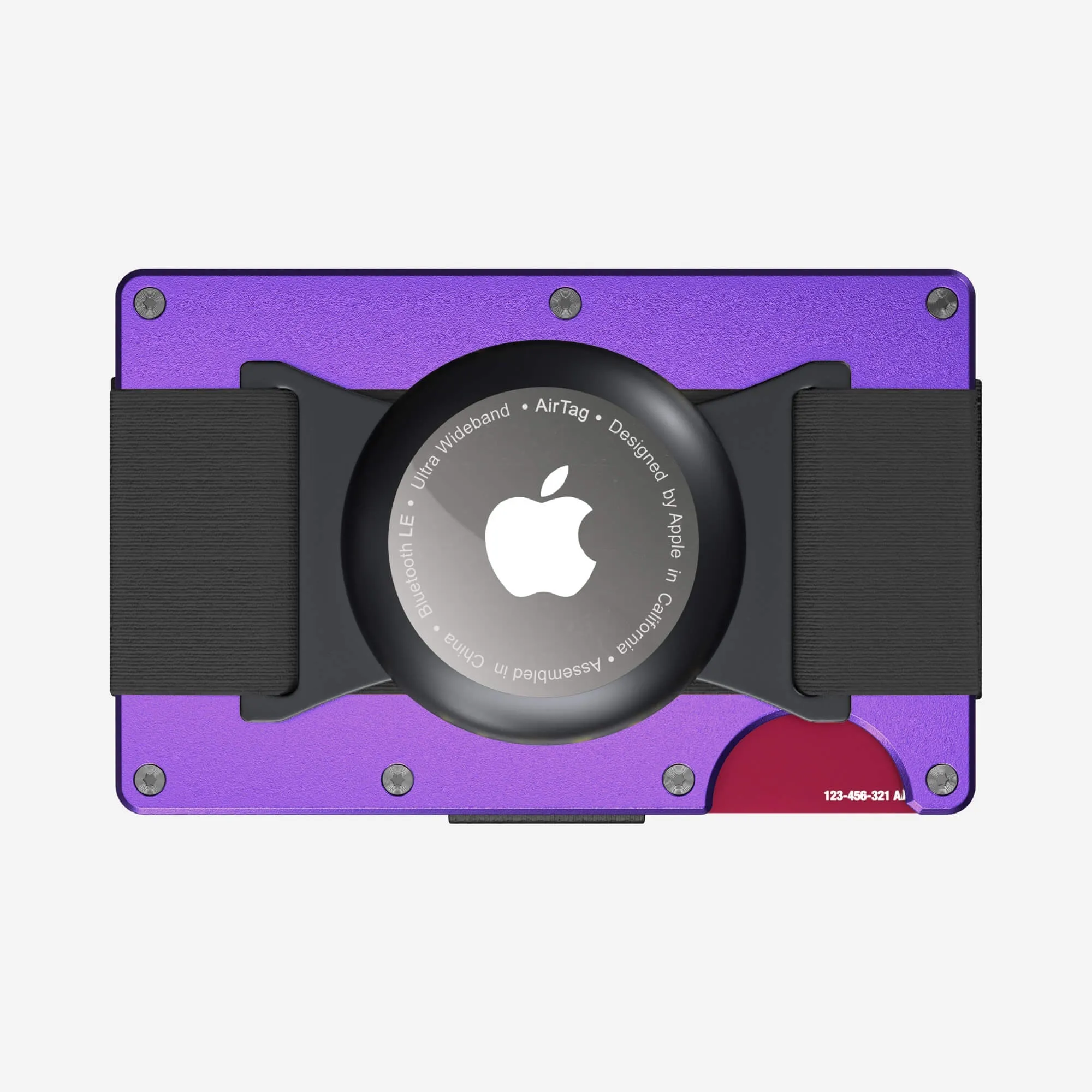 Personalised AirTag Cash Strap Wallet (Nebula Purple)