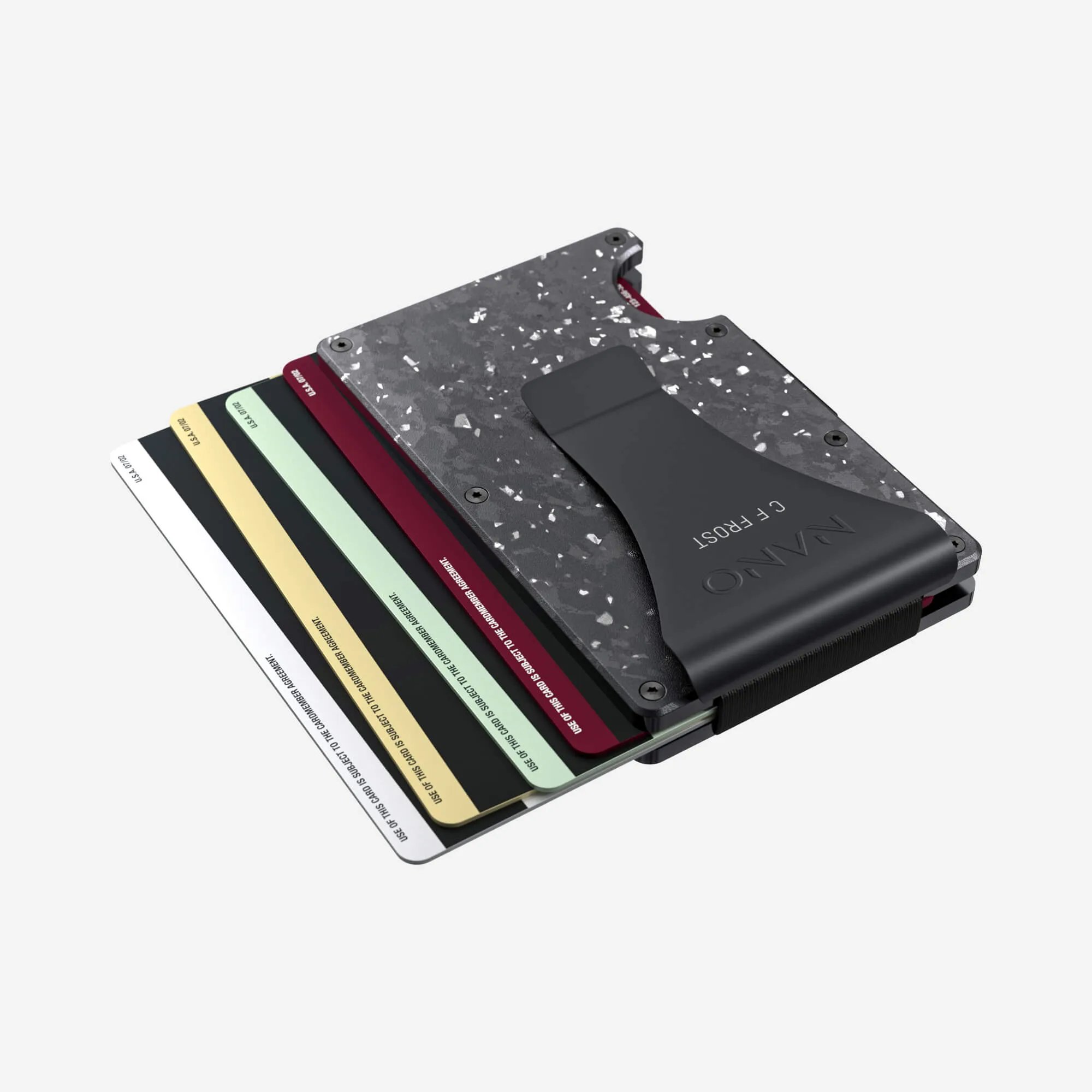 Personalised Money Clip Wallet (Nero/Argento)