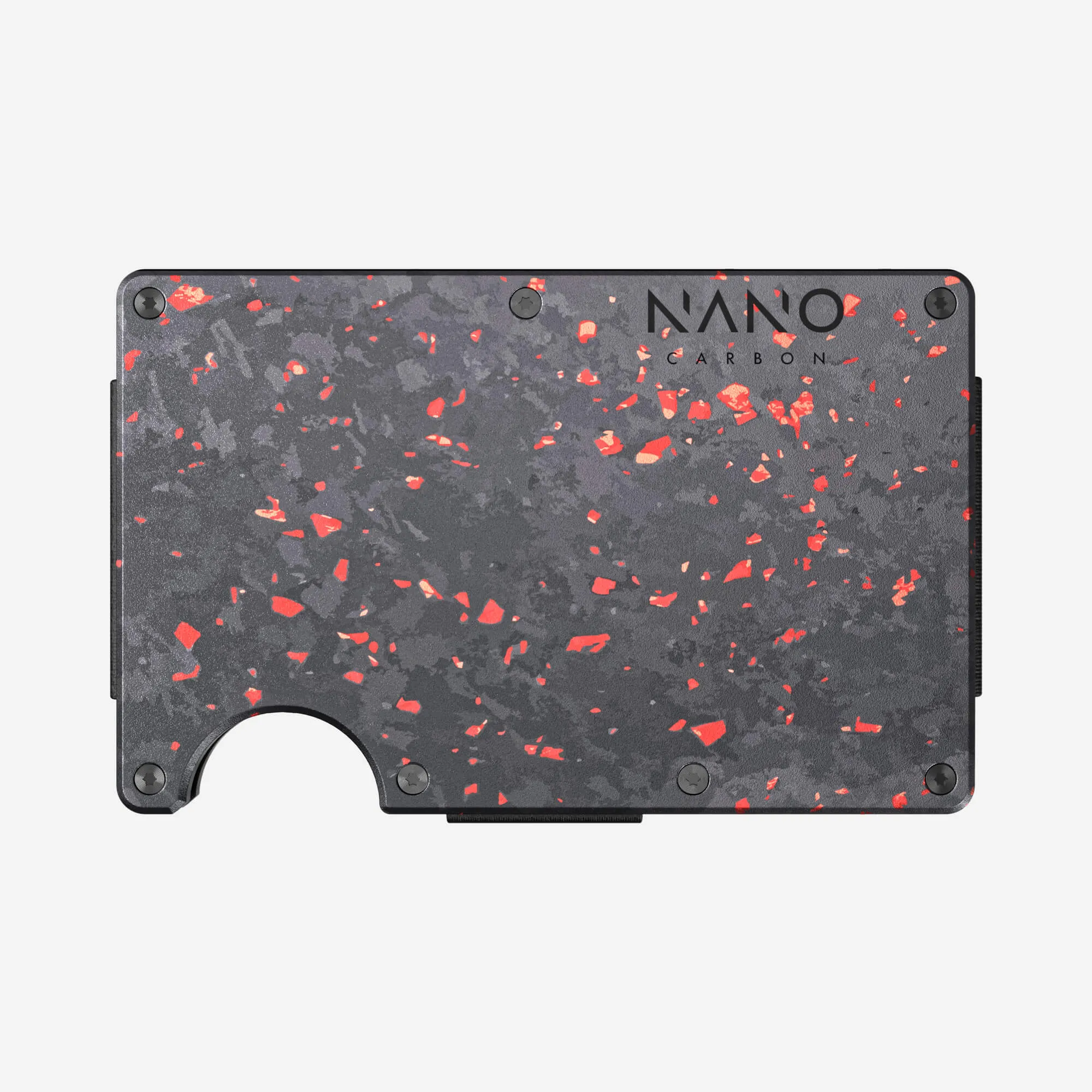 Personalised Money Clip Wallet (Nero/Rosso)