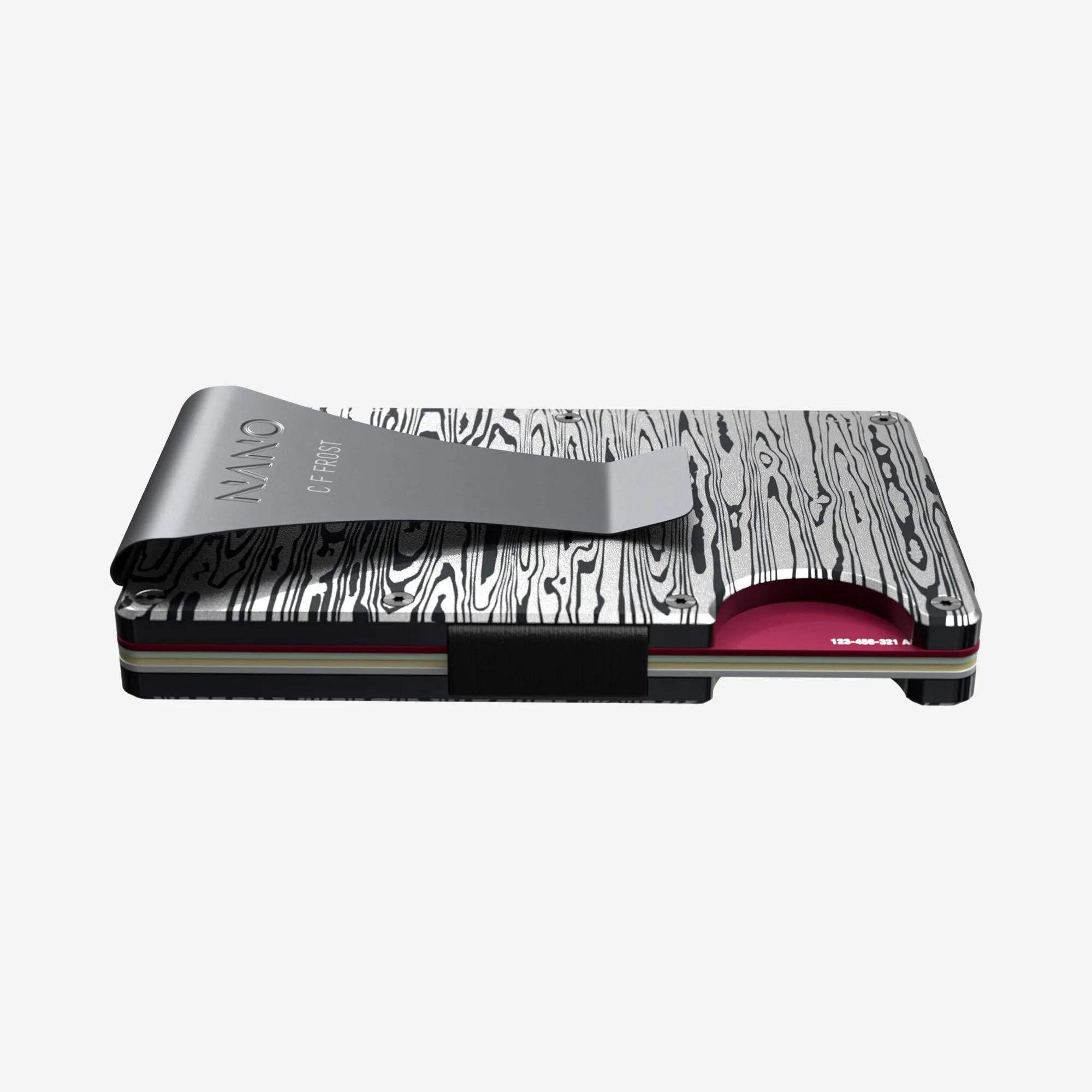 Personalised Money Clip Wallet (Platinum Silver)