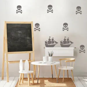 Pirate Skull & Crossbones Removable Wall Decals