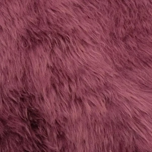 Plum - Super Double Length (210-220x65cm) - Long Wool Sheepskin Rug - Australian Merino Sheepskin